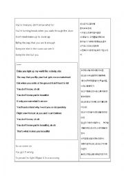 English Worksheet: what makes you beautiful
