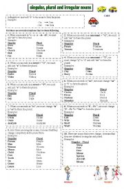 English Worksheet: Nouns information