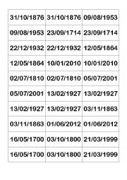 English Worksheet: Saying Dates