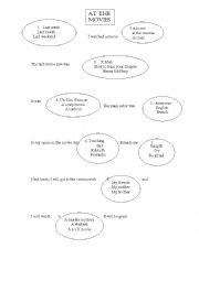 English Worksheet: At the movies