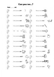 English Worksheet: CAN YOU SEE...?