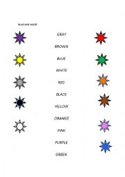 English Worksheet: Colors