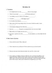 English Worksheet: The Italian Job movie - Vocabulary and Discussion