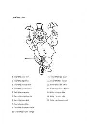 English Worksheet: parts of the body