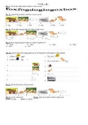 English Worksheet: easy phonics