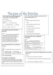 English Worksheet: The pass of the dutchie