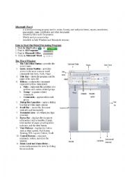 English Worksheet: ms word interface