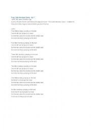English Worksheet: 5 Little Monkey