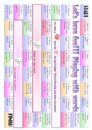 English Worksheet: BOARDGAME!!! Great end of class activity!!!! 