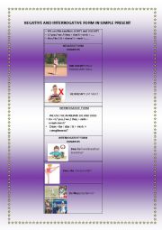 English Worksheet: Negative and interrogative form in simple present