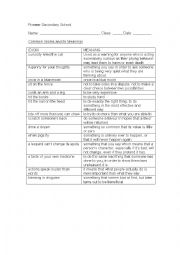 English Worksheet: Learning Common Idioms