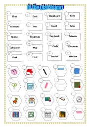 English Worksheet: In the Classroom