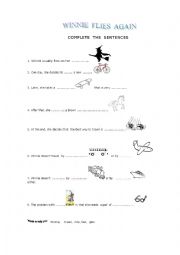 English Worksheet: Winnie flies again