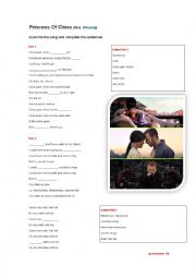 English Worksheet:  Coldplay - Princess Of China (feat. Rihanna)