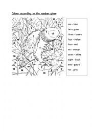 English Worksheet: Number words 1 - 10