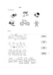 English Worksheet: Toys