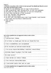 English Worksheet: Sentence Building 1