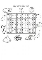 English Worksheet: FRUIT