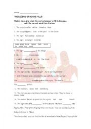English Worksheet: Ngogng Hills short film comprehension