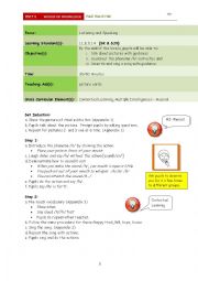 English Worksheet: teachers module for sound h