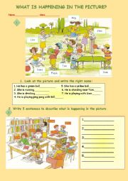 English Worksheet: Picture Description