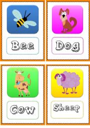 English Worksheet: Farm Animals - Flashcard