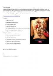 English Worksheet: The Art of Tattoo. Part 3: Miami Ink