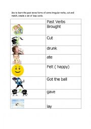 Irregular verbs with visuals