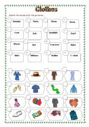 English Worksheet: Clothes