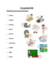 English Worksheet: Job