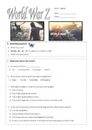 World War Z worksheet 2