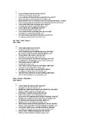 English Worksheet: tag questions