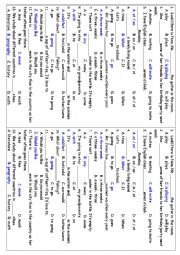 English Worksheet: Grammar: Multi choice - Correct - Fill in the blank