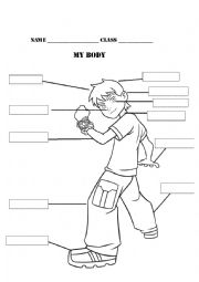 Ben10 Bodypart worksheet