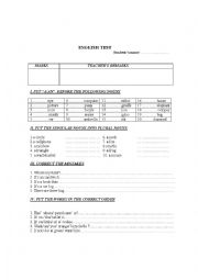 English Worksheet: worksheet for revision