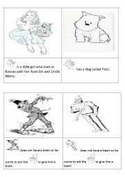English Worksheet: The Wizard of Oz Character and Place Mini Book-ESL