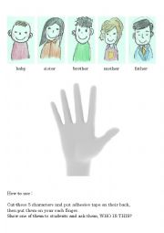 English Worksheet: fingers game part1 (human)