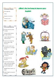 English Worksheet: SPEAKING! The best way to improve your English!