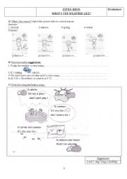 English Worksheet: Weather