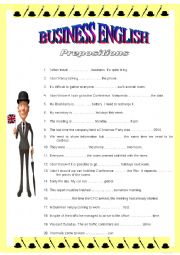 English Worksheet: BUSINESS ENGLISH 1 - Prepositions