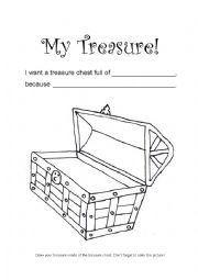 English Worksheet: My Treasure!