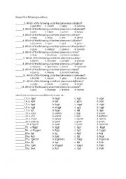 English Worksheet: Vowel sounds