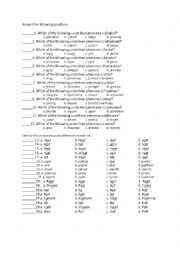 English Worksheet: Vowel sounds