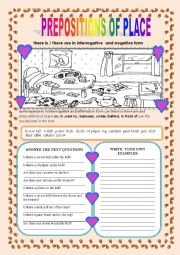 English Worksheet: PREPOSITIONS