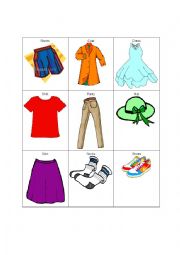 English Worksheet: Clothing 