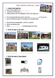 English Worksheet: Homes in Britain (video)