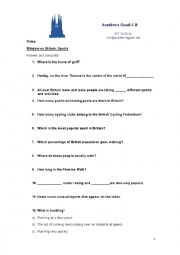 English Worksheet: window on britain sport