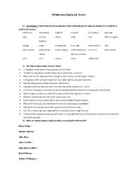 English Worksheet: Wilderness Explored