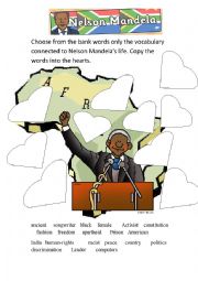 English Worksheet: Nelson Mandela - vocabulary