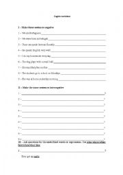 English Worksheet: worksheet